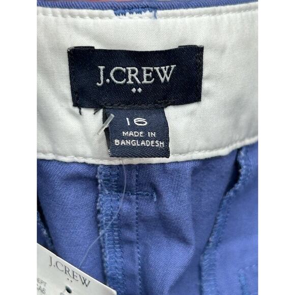 NWT J.Crew Womens 7" Classic Chino Shorts Twill Preppy Periwinkle Blue Size 16 - Picture 4 of 7